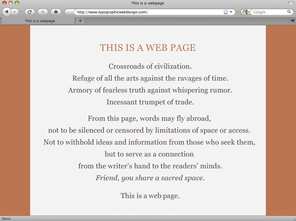 This is a web page