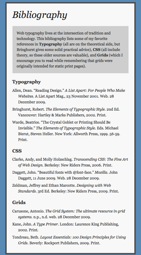 An example of the Bibliography