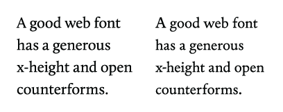 comparing text fonts