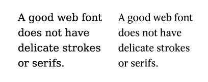 Comparing text fonts
